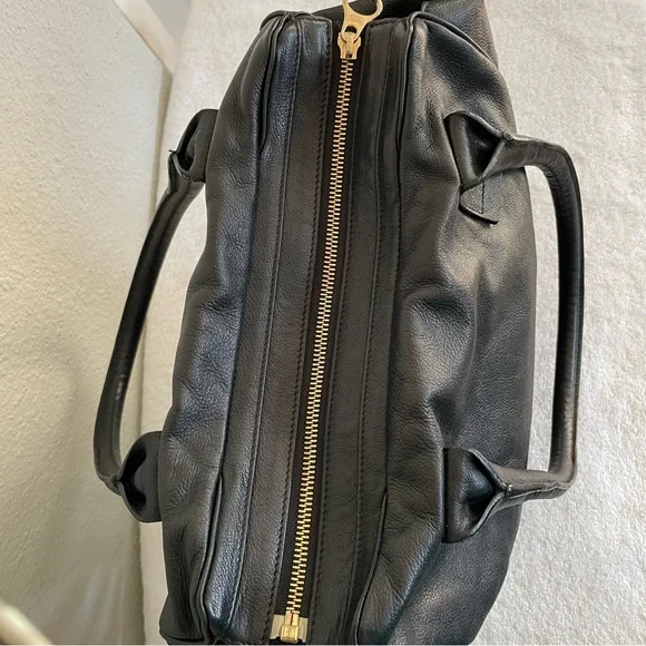 See By Chloe Black Leather Zipper Tote Bag - Picture 4 of 17